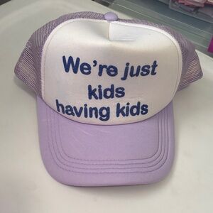 Purple and White Trucker Hat